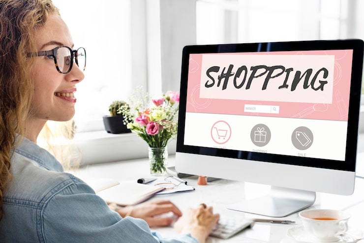 Photo Gratis konsep perdagangan internet pengiriman belanja online