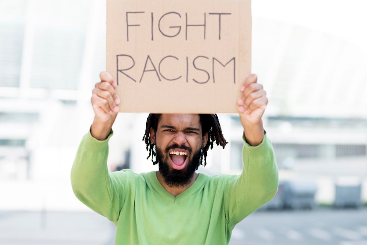 Photo Gratis kutipan lawan rasisme konsep black lives matter