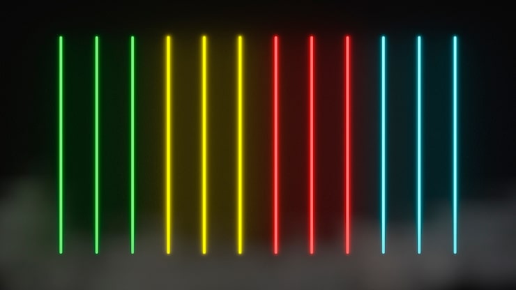 Photo Gratis latar belakang lampu neon 3d