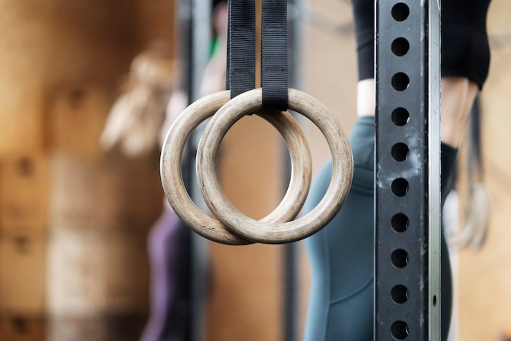 Photo Gratis latihan di gym, close up