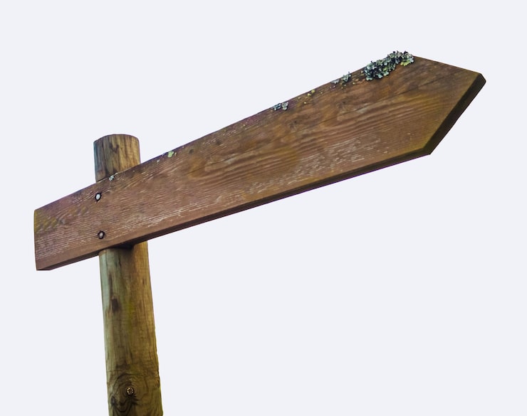 Foto gratuito letrero de madera vacía
