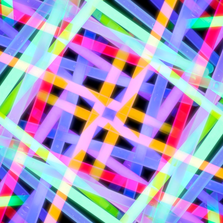 Foto gratuito luz fluorescente abstracta sin costuras despojada