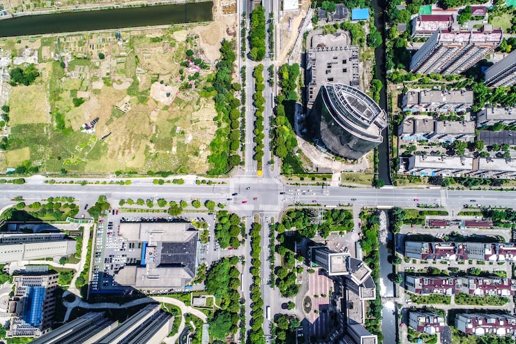 Photo Gratis pemandangan shanghai dari sudut pandang burung
