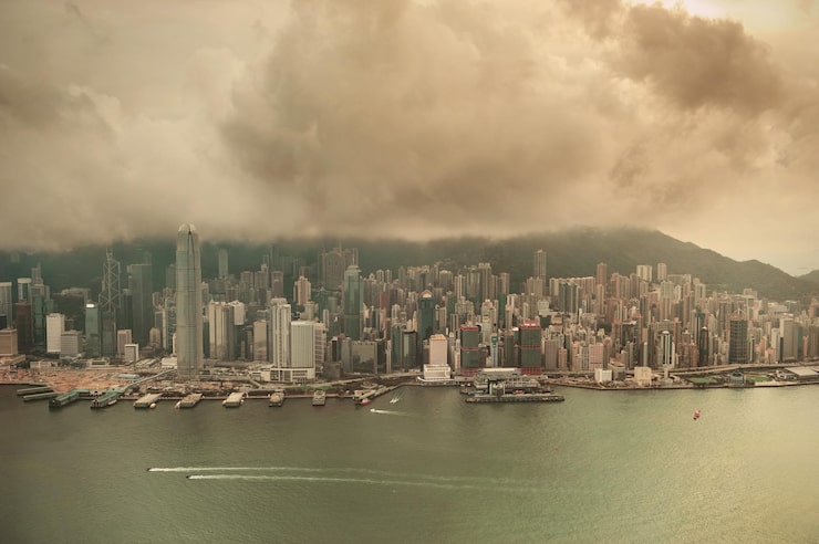 Photo Gratis pemandangan udara hong kong