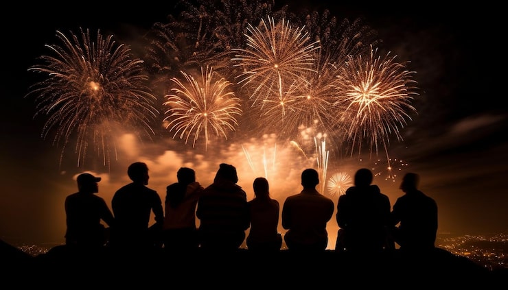 Photo Gratis perayaan fourth of july kesenangan api dan ledakan yang dihasilkan oleh ai