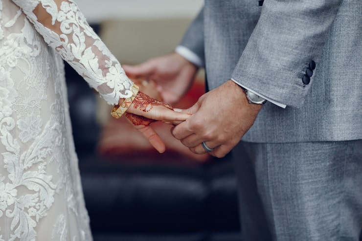 Photo Gratis pernikahan india yang elegan