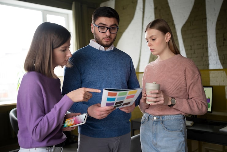 Foto gratuito personas de tiro medio con cuaderno
