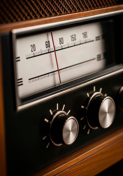 Foto gratuito primer plano de un dial y botones de radio antiguos
