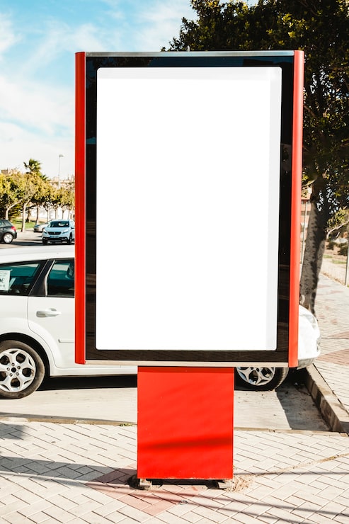 Foto gratuito el puesto de publicidad vacío de la ciudad