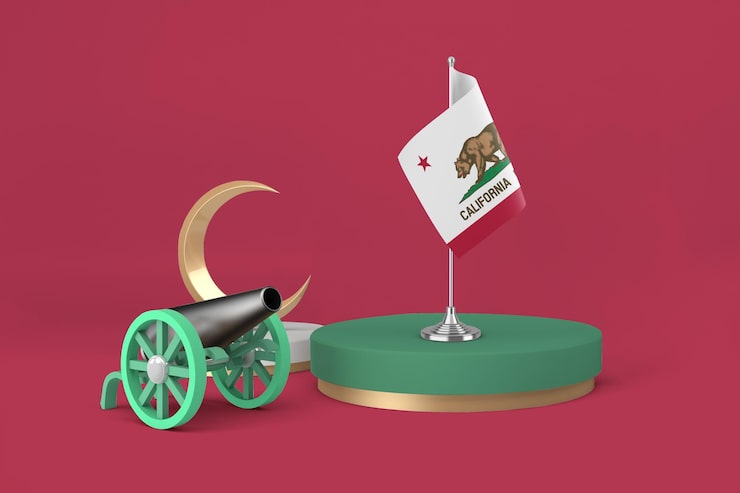 Foto gratuito ramadán california con cañón y media luna