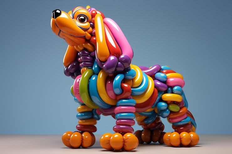 Photo Gratis render 3d anjing berbentuk balon
