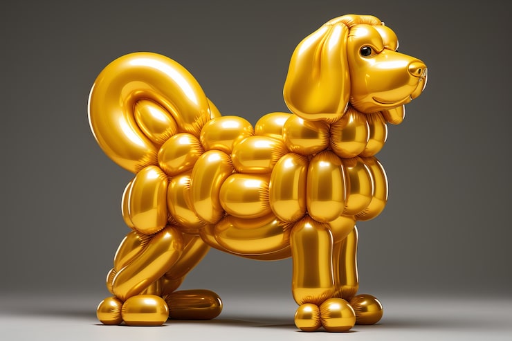 Photo Gratis render 3d anjing berbentuk balon