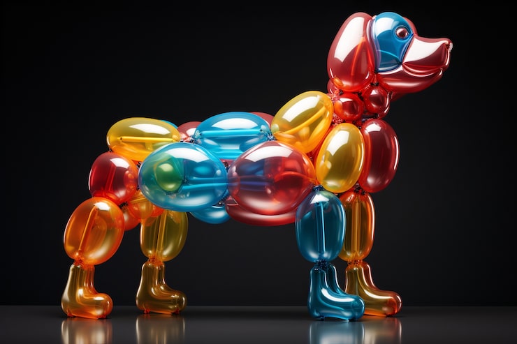 Photo Gratis render 3d anjing berbentuk balon