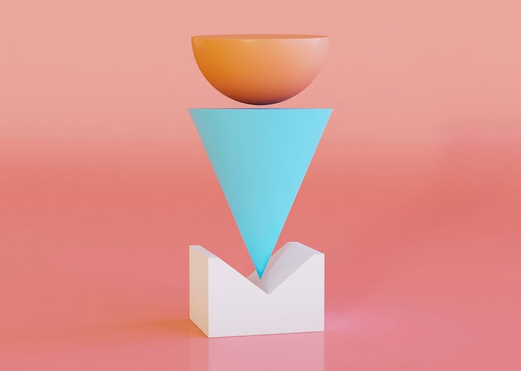 Foto gratuito render 3d de fondo de formas geométricas