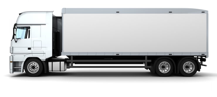 Photo Gratis render 3d truk pengiriman kargo