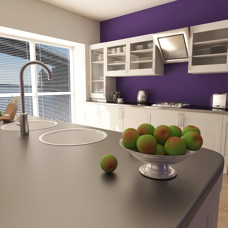 Foto gratuito render de cocina contemporánea 3d