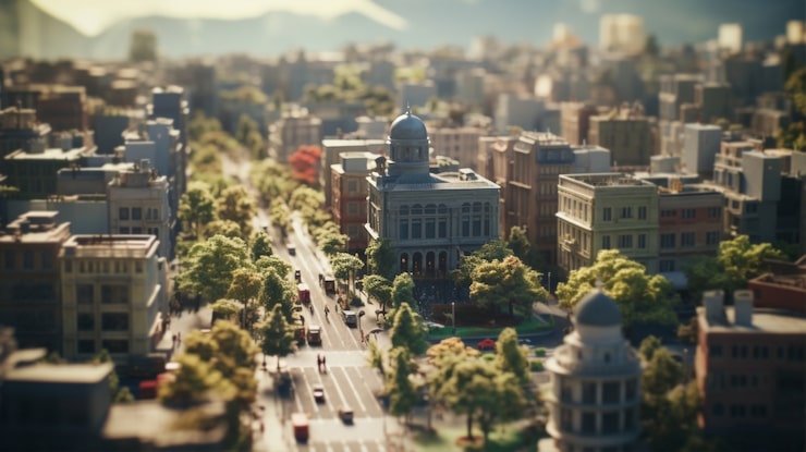Photo Gratis render dunia miniatur