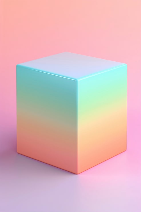 Foto gratuito renderización en 3d del cubo geométrico