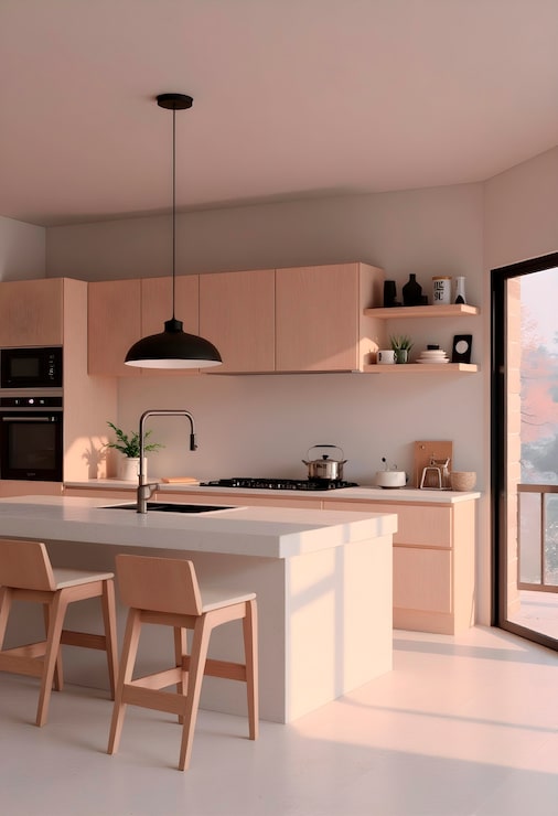 Foto gratuito renderización 3d del diseño interior concepto mínimo