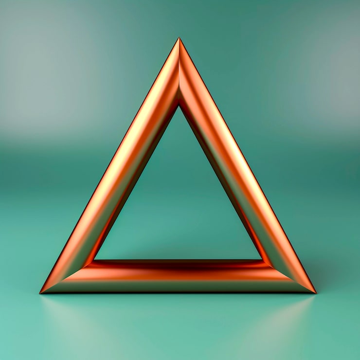 Foto gratuito renderización en 3d del triángulo