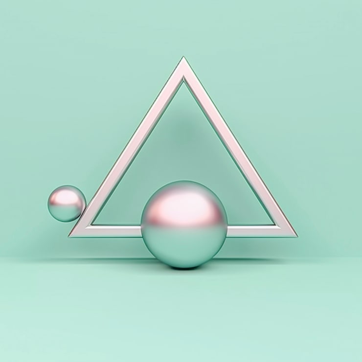 Foto gratuito renderización en 3d del triángulo