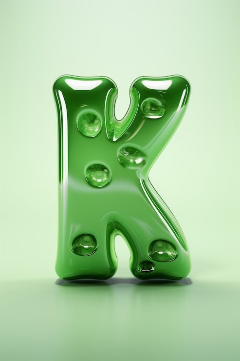 Photo Gratis representasi 3d dari huruf k
