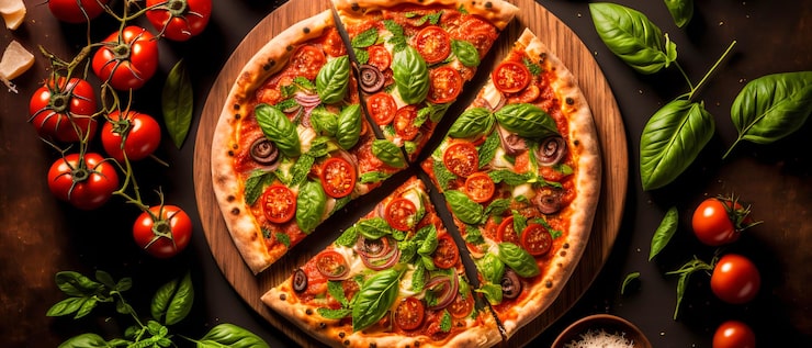 Foto gratuito sabrosa pizza casera y tradicional receta italiana