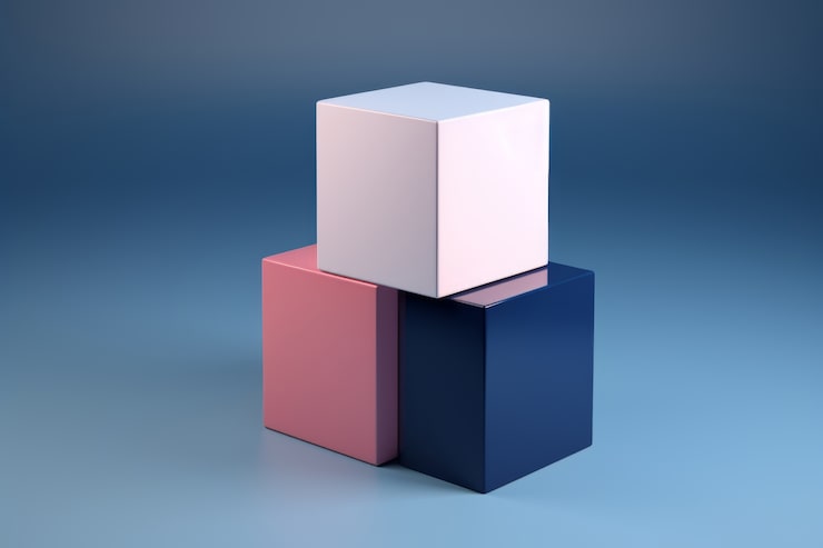 Foto gratuito surtido de cubos geométricos de lados cuadrados.