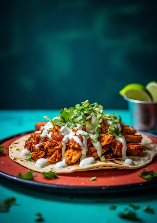Foto gratuito un taco delicioso en el estudio.