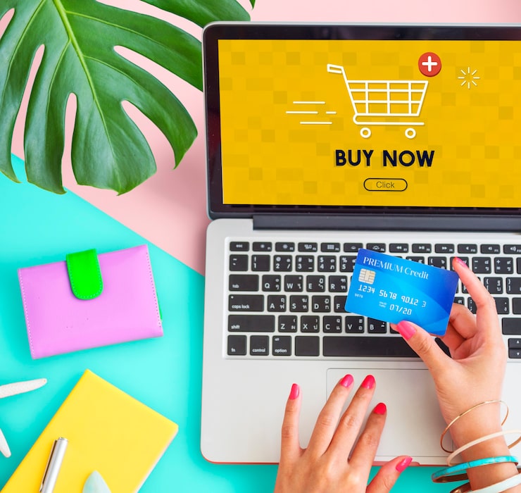 Photo Gratis tambahkan ke keranjang beli sekarang konsep grafis e-commerce online