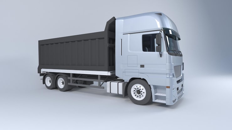 Photo Gratis truk jungkit tipper terisolasi