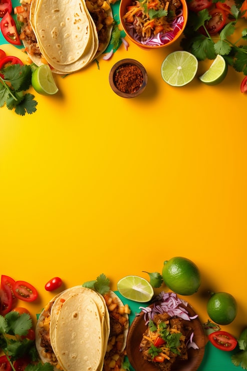 Foto gratuito vista superior delicioso arreglo de tacos