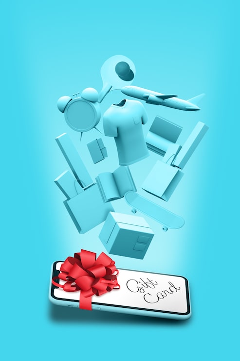 Photo Gratis voucher hadiah dalam render 3d