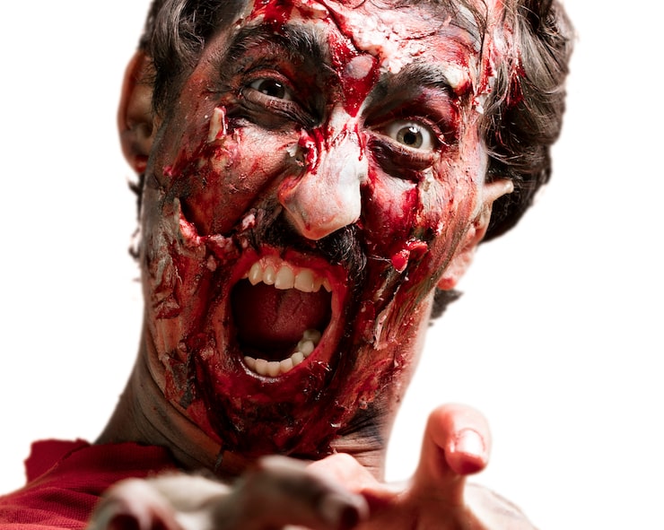 Foto gratuito zombi de cerca