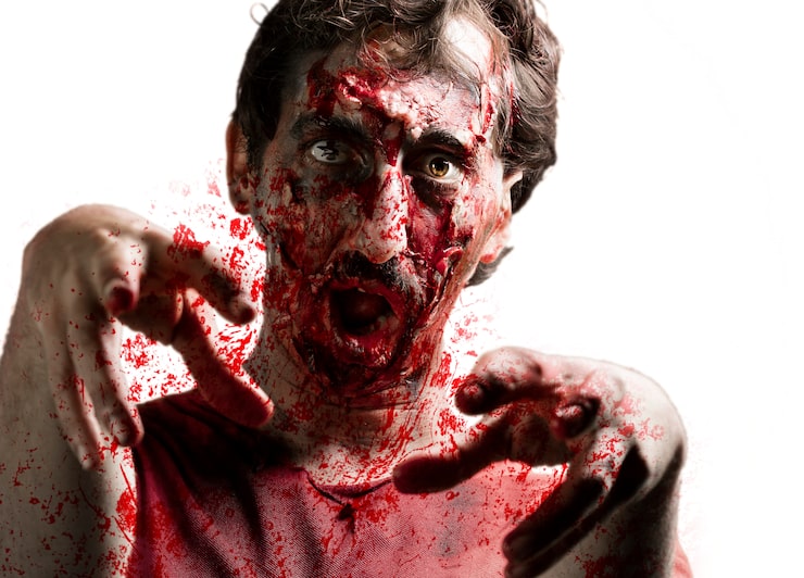 Foto gratuito zombie asustando
