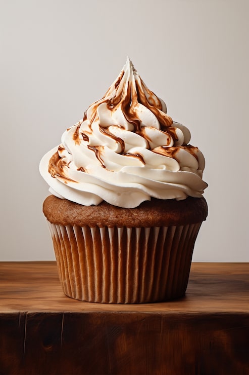 Foto gratuito delizioso cupcake con glassa alla vaniglia e cioccolato