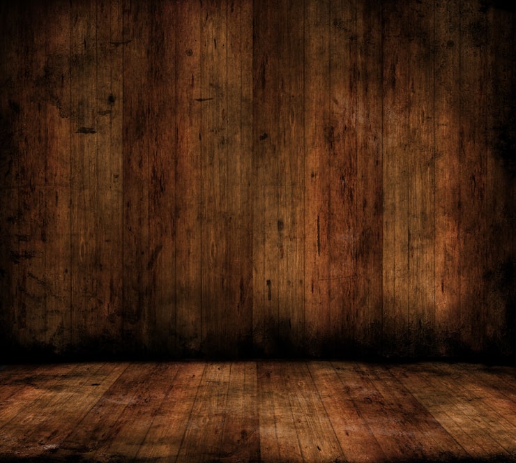 Foto gratuito immagine in stile grunge di un interno di una stanza con pavimenti e pareti in legno
