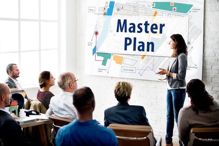 Foto gratuito master plan strategia visione tattiche progettazione pianificazione concept