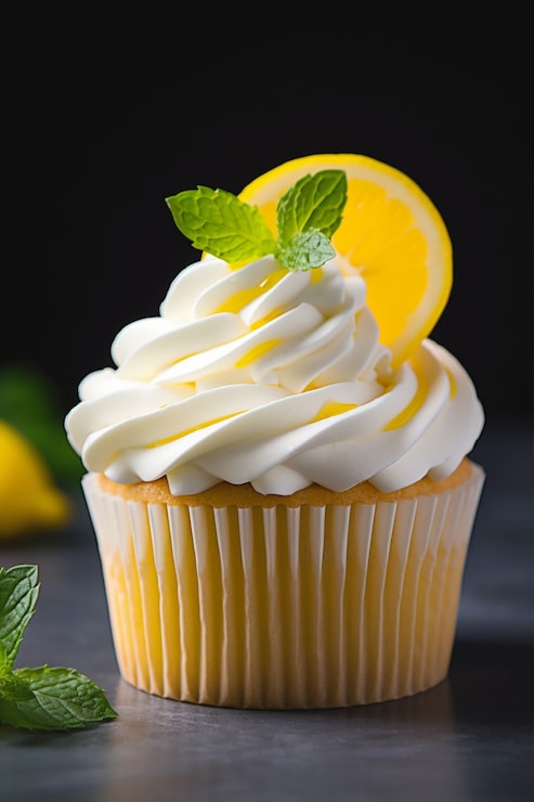 Foto gratuito primo piano sul cupcake al limone