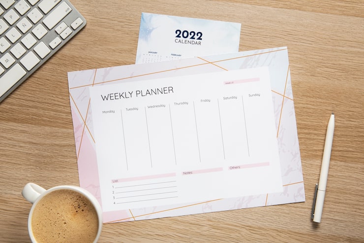 Foto gratuito primo piano sul design del calendario