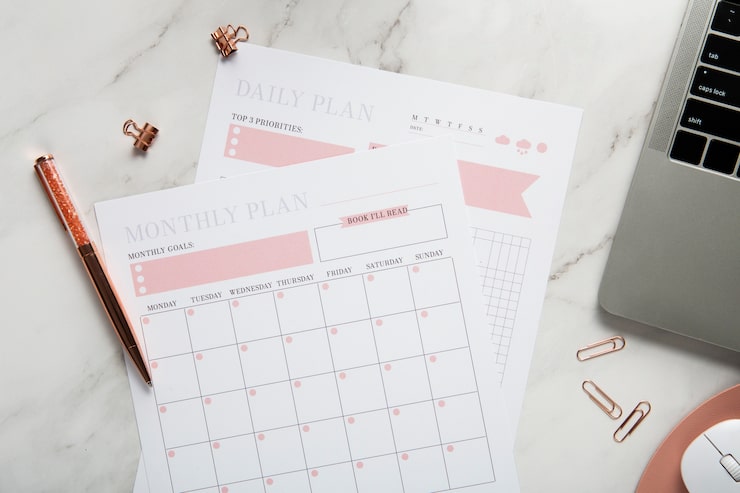 Foto gratuito primo piano sul design del calendario