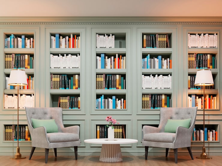 Foto gratuito rendering 3d di interni classici