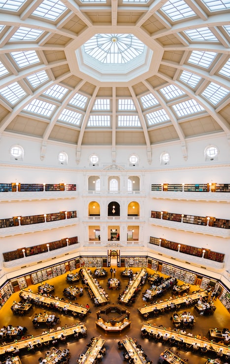 Foto gratuito stato della biblioteca a melbourne