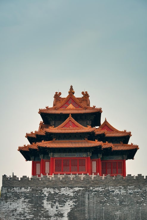 Foto gratuito torre d'angolo del palazzo imperiale