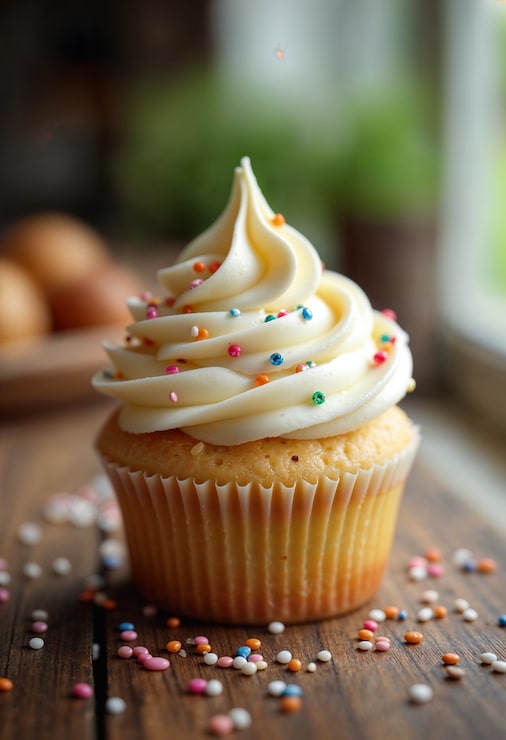 Foto gratuito un delizioso cupcake con la glassa.