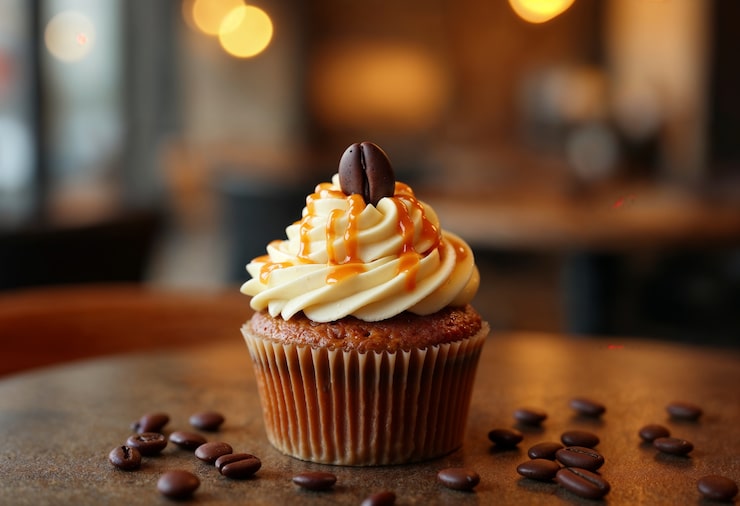 Foto gratuito un delizioso cupcake con la glassa.