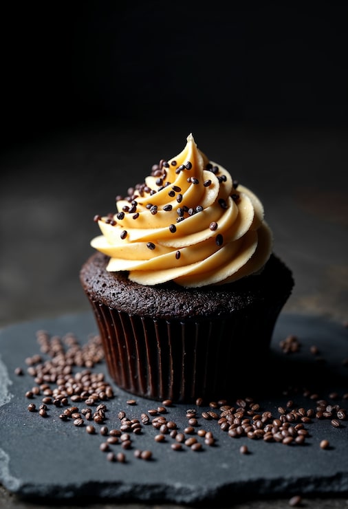 Foto gratuito un delizioso cupcake con la glassa.