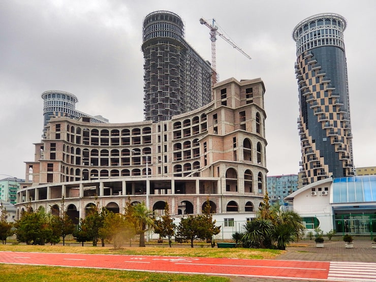 Photo batumi georgia satu lokasi konstruksi besar