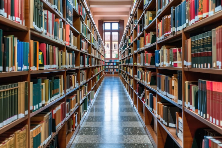 Foto bergamo italia 22 mai 2019 le librerie della famosa biblioteca di bergamo biblioteca civica angelo mai
