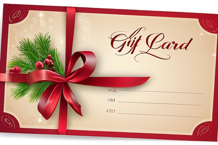 Foto carta regalo con spazio vuoto per il testo